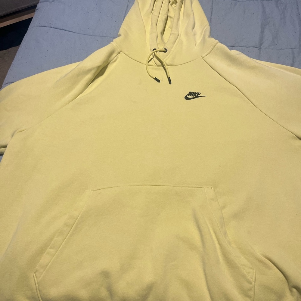 Nike Men's Bright Yellow Hoodie